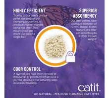 Catit Go Natural Pea Husk Clumping Cat Litter, Lavender, 12.3 - lb box