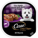 CESAR Adult Wet Dog Food Loaf & Topper in Sauce Filet Mignon Bacon & Potato, 3.5 Oz - 023100102665