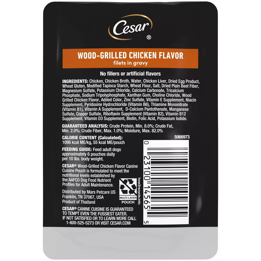 Cesar Pouch Grilled Chicken Flavor Wet Dog Food - 1.76 oz
