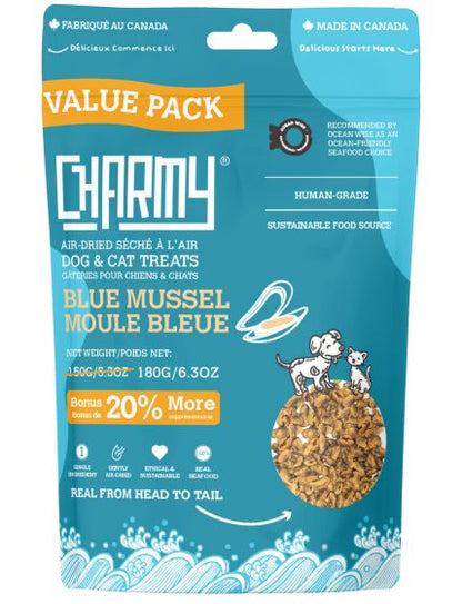 Charmy blue mussel air dried dog & cat treats 6.3oz