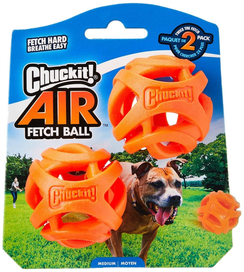 Chuckit Air Fetch Ball Dog Toy, Medium (2.5 Inch Diameter), for dogs 20 - 60 lbs - 029695319327