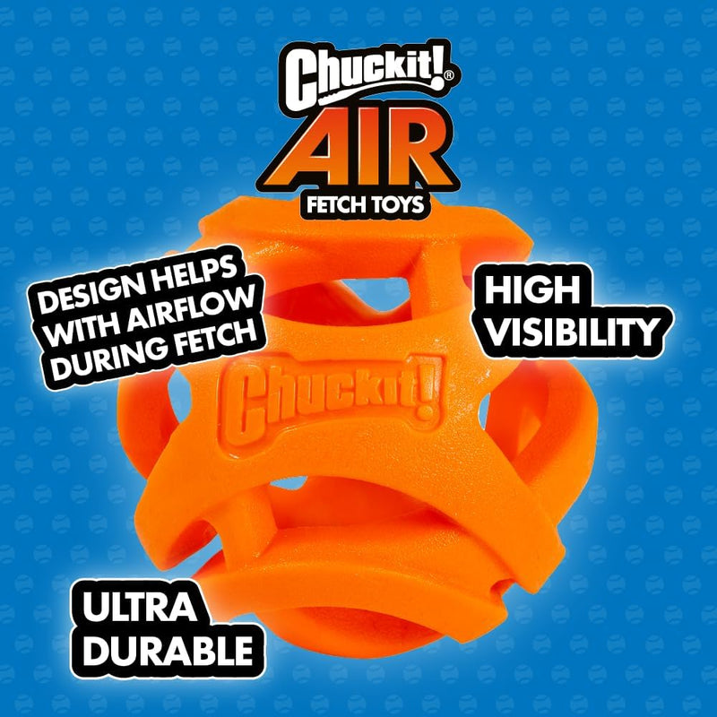 Chuckit Air Fetch Ball Dog Toy, Medium (2.5 Inch Diameter), for dogs 20 - 60 lbs - 029695319327