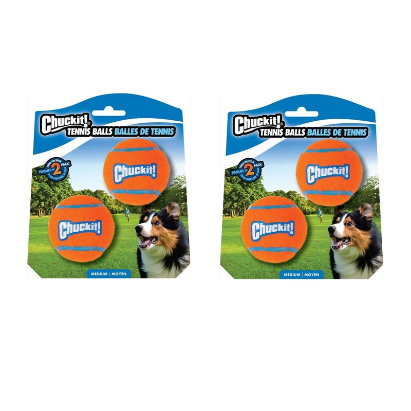 Chuckit Dog Tennis Ball Dog Toy, Medium (2.5 Inch Diameter) for dogs 20 - 60 lbs - 660048074045