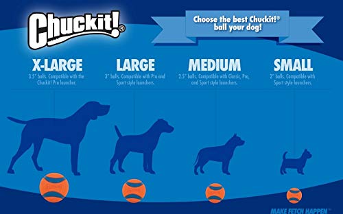 Chuckit! Max Glow Ball Dog Toy, Large (3 Inch Diameter) for Dogs 60 - 100 lbs, Pack of 1 - 029695323140