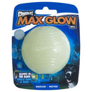 Chuckit Max Glow Ball Dog Toy, Medium (2.5 Inch Diameter) for dogs 20 - 60 lbs, Pack of 1 - 029695323133