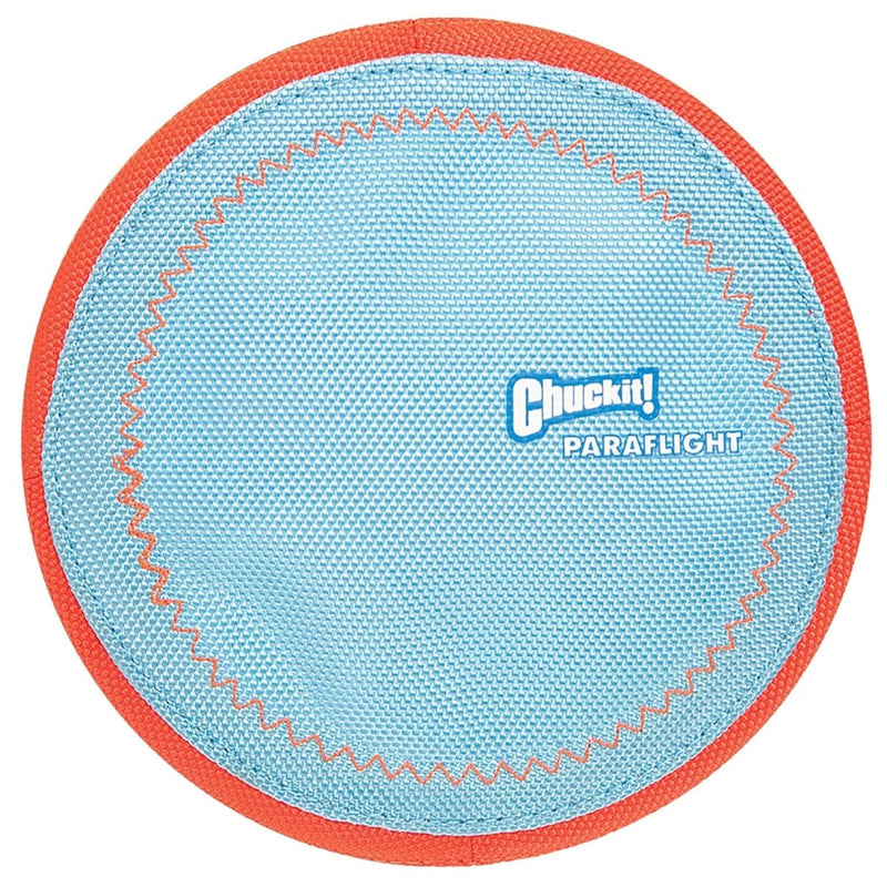 Chuckit! Paraflight Flying Disc Dog Toy, Small (6.75"), Orange and Blue - chuckit flying disc - 660048001898