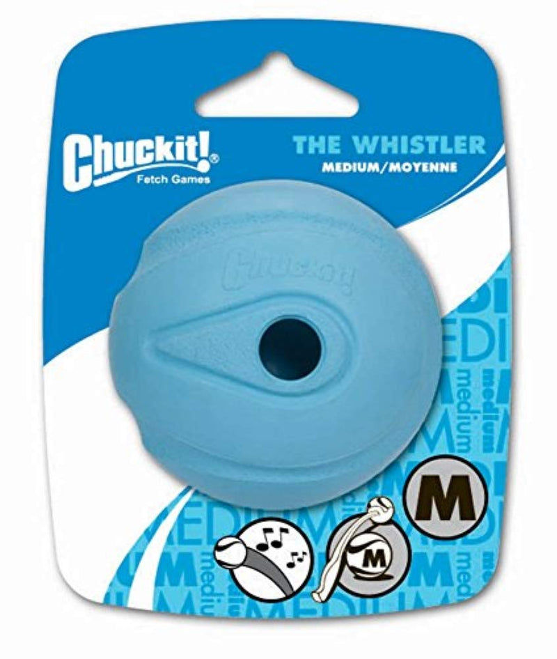 Chuckit The Whistler Ball Dog Toy, Medium (2.5 Inch Diameter) for Dogs 20 - 60 lbs, Pack of 1 - 660048001225