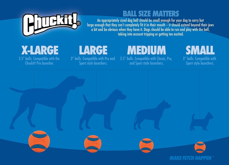 Chuckit Ultra Squeaker Ball Dog Toy, Large (3 Inch) 1 Pack, for Large Breeds - 029695520693