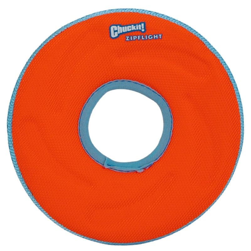 Chuckit Zipflight Flying Disc Dog Toy, Medium (8.5"), Orange and Blue - chuckit flying disc - 660048181002