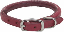 Circle T 14” red leather collar