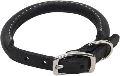 Circle T Oak Tanned Leather Round Dog Collar