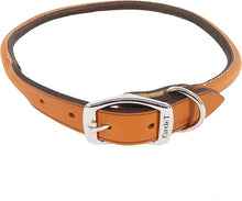 Circle T Oak Tanned Leather Round Dog Collar