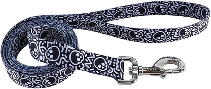 Coastal dog leash 6ft black skull themed