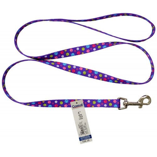 Coastal dog leash paw print pattern themed dog leash 4ft