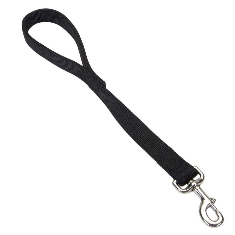 Coastal Pet Double - Ply Dog Traffic Leash - Traffic Leash for Dogs - Durable Dog Leash Perfect for Vet Visits - Short Leash for Leash Training - Black, 1" x 18" - 076484070501