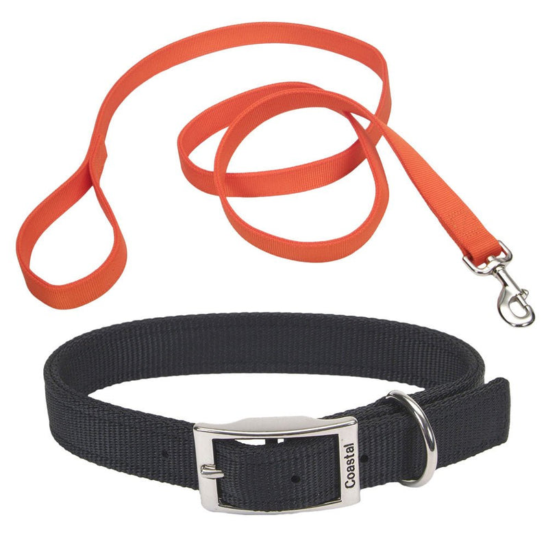 Coastal Pet Flat Buckle Double Ply Nylon Collars & Leads For Pet - dog collar - 076484067457