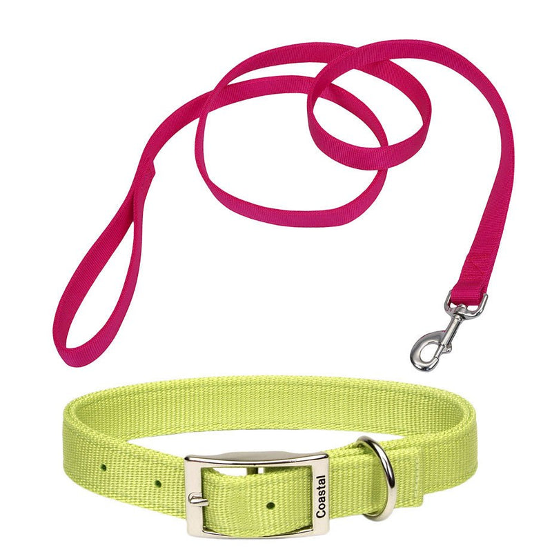 Coastal Pet Flat Buckle Double Ply Nylon Collars & Leads For Pet - dog collar - 076484067457