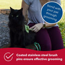 Coastal Pet Safari Cat Self - Cleaning Slicker Brush For Cat - Cat Grooming Supplies - brush - 076484860027