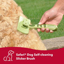 Coastal Pet Safari Dog Self - Cleaning Slicker Brush - Dog Deshedding Brush For Dogs with Short or Long Hair - Prevents Mats and Tangled Hair - Small - 7" x 3.6" - 076484860003