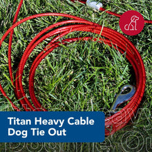 Coastal Pet Titan Heavy Cable Dog Tie Out - Heavy - Duty Dog Tie Out Cable - Cable Tie Out For Dogs Up To 80 Lbs - Rust - Resistant Pet Tie Out Cable - Quality Dog Supplies - 20'