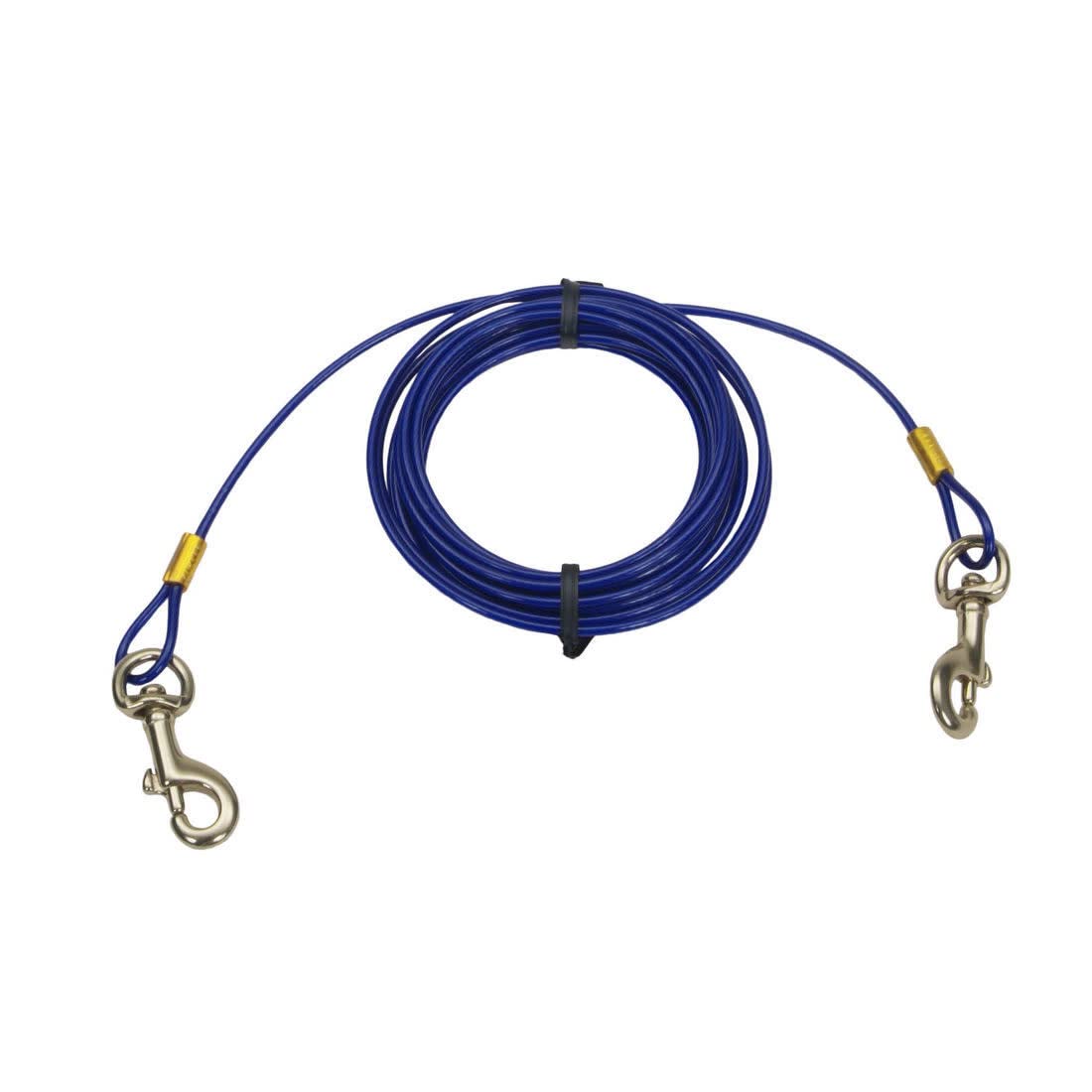 Coastal Pet Titan Medium Cable Dog Tie Out - Dog Tie Out Cable - Cable Tie Out For Dogs Up To 50 Lbs - Rust - Resistant Pet Tie Out Cable - Quality Dog Supplies - 20'