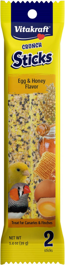 Crunch sticks egg and honey flavor 2 sticks treats for canaries and finches
