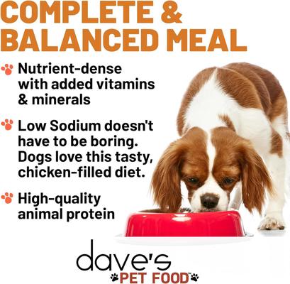 Daves dog food restricted diet sodium chicken recipe 13.2 oz