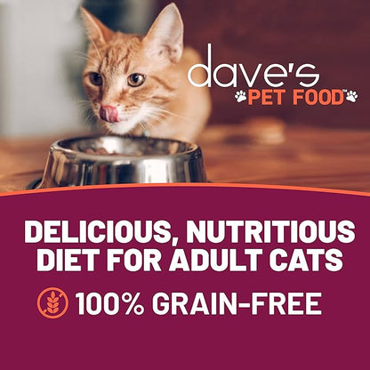 Daves naturally canned cat food shredded chicken and beef dinner in gravy