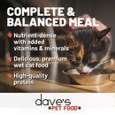 Dave's Pet Food Grain Free Wet Cat Food - Shredded Chicken & Duck in Gravy - Naturally Healthy Canned Cat Food - Added Vitamins & Minerals - Wheat - Gluten & GMO - Free - 2.8 oz Cans - wet cat food - 685038118394