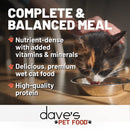 Dave's Pet Food Grain Free Wet Cat Food - Tuna & Chicken in Gravy - Naturally Healthy Canned Cat Food - Added Vitamins & Minerals - Wheat & Gluten - Free - 3 oz Can - wet cat food - 685038113313