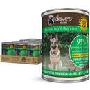 Dave's Pet Food Grain Free Wet Dog Food - 95% Beef & Beef Liver - Single - Source Protein - Limited Ingredients Added Vitamins & Minerals - 12.5 oz Can - wet dog food - 685038118028