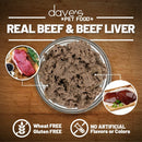 Dave's Pet Food Grain Free Wet Dog Food - 95% Beef & Beef Liver - Single - Source Protein - Limited Ingredients Added Vitamins & Minerals - 12.5 oz Can - wet dog food - 685038118028