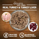 Dave's Pet Food Grain Free Wet Dog Food - 95% Turkey & Turkey Liver - Single - Source Protein - Limited Ingredients Added Vitamins & Minerals - 12.5 oz Can - wet dog food - 685038118066