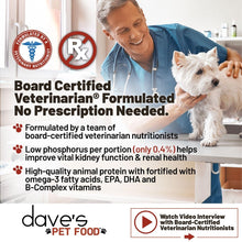 Dave's Pet Food Kidney Support for Dogs with Renal Support - Chicken Formula Crumble - Non - Prescription Low Phosphorus Restricted Diet Dog Food - Added Vitamins Minerals Taurine - Vet Formulated - 4 lb - dog food - 685038118981