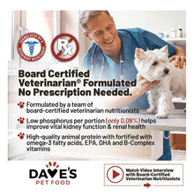 Dave’s Veterinarian Formulated – Restricted Phosphorus & Protein Kidney Support, Tuna Pate in Gravy – 13 oz. can