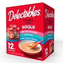 Delectables Bisque Lickable Wet Cat Treats - Chicken, Tuna & Shrimp, 12 Count