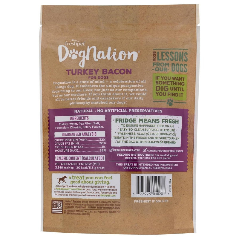 Deli Fresh Pet Food 518030 Dogs Nation Turkey/Bacon Treats For Pets, 3 - Ounce - dog deli slices - 627975010287