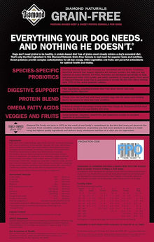 Diamond naturals grain free beef sweet potato 5lb