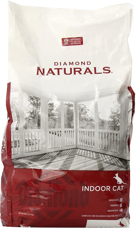 Diamond naturals indoor cat chicken & rice formula 6lb cat dry food