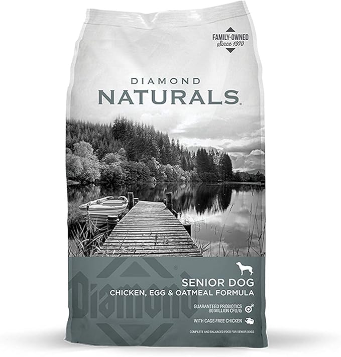 Diamond naturals senior dog chicken egg oatmeal formula kibble dry dog food 6lbs
