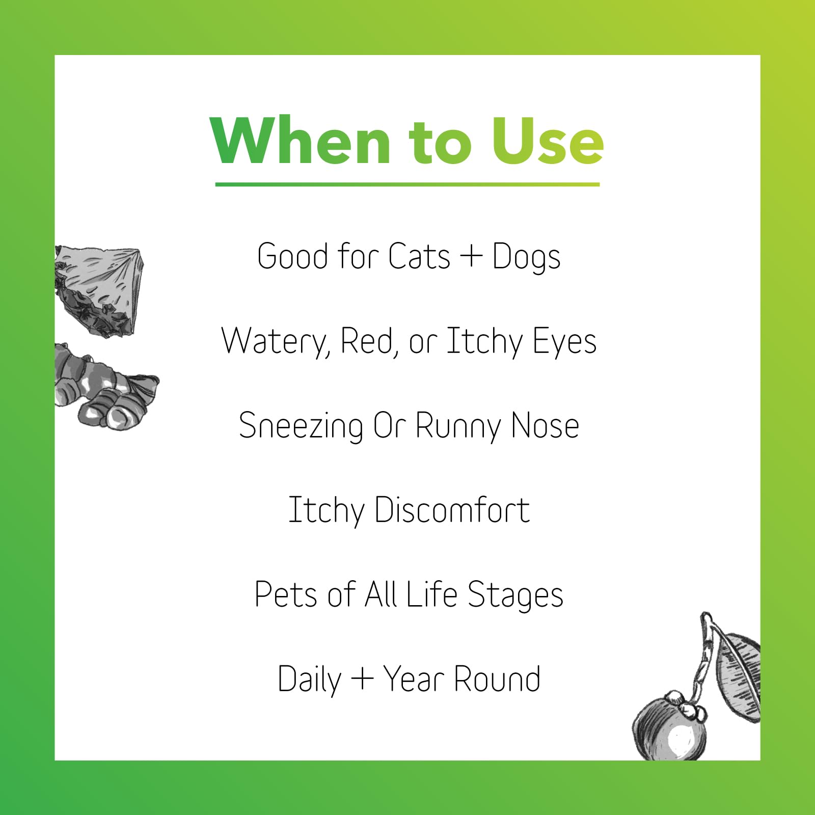 Dog Allergy Relief Supplement By Inclover, Bioresiliant Treat Powder Supplement For Dogs With Seasonal Allergies, Natural Dog Allergy Support With Turmeric, Mangosteen Helps Maintain Histamine Levels