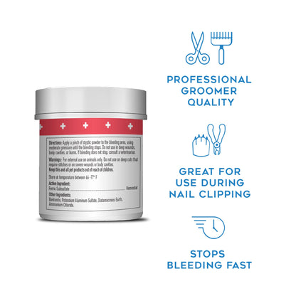 Dogswell Remedy Recovery Styptic Blood Stopper Powder For Dogs & Cats 1.5 Oz. Container