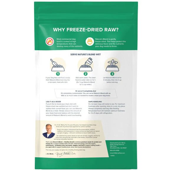 Dr. Marty Nature's Blend Healthy Growth Freeze - Dried Puppy Dog Food 48oz