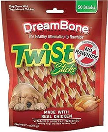 Dream Bone Twist Sticks 50 count 9.7 oz chicken