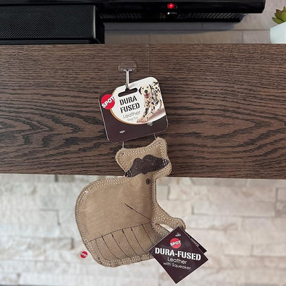 Durafused leather chunky dog toy raccoon dog toy