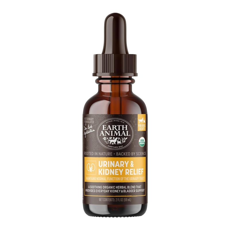 Earth Animal Herbal Remedies For Dog - Urinary and Kidney Relief - 2 fl oz - pet herbal remedy - 857253003124