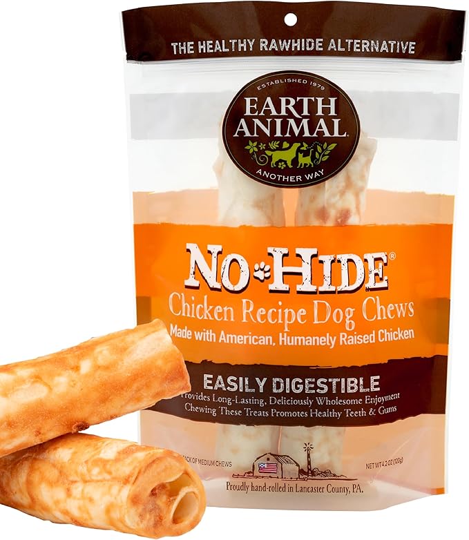 Earth animal no hide chicken medium chew treat dog chew