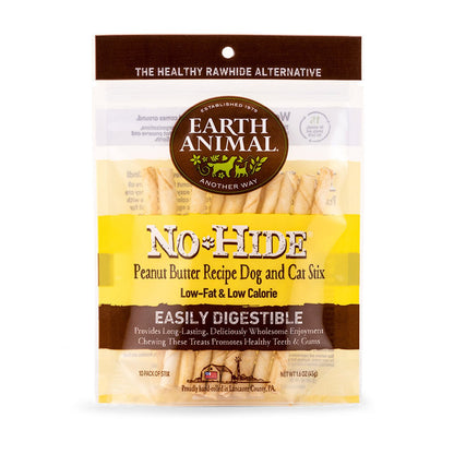 Earth animal no hide peanut butter stir dog cat treat 10pack