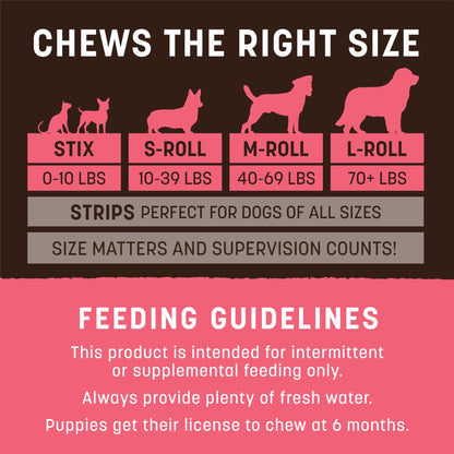 Earth Animal No Hide Stix Salmon Flavored Natural Rawhide Free Dog Chews Long Lasting Dog Chew Sticks | Dog Treats For Small Dogs And Cats | Great Dog Chews For Aggressive Chewers