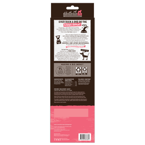 Earth animal plant based no hide dog chew salmon medium dog treat